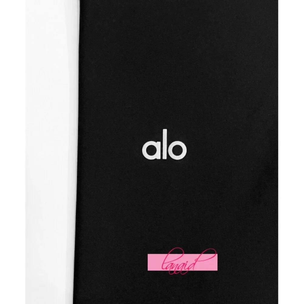 Alo High-Waist Airlift Elongated Leggings Black Hi-Rise Tights Pant V-Back Align